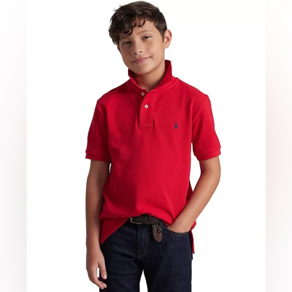 Polo Ralph Lauren Boys Cotton Mesh Logo Polo Shirt, L (12-14) MSRP $50 - Picture 4 of 9